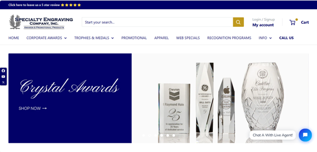 THE NEW SPECIALTY ENGRAVING SHIP HAS LAUNCHED!