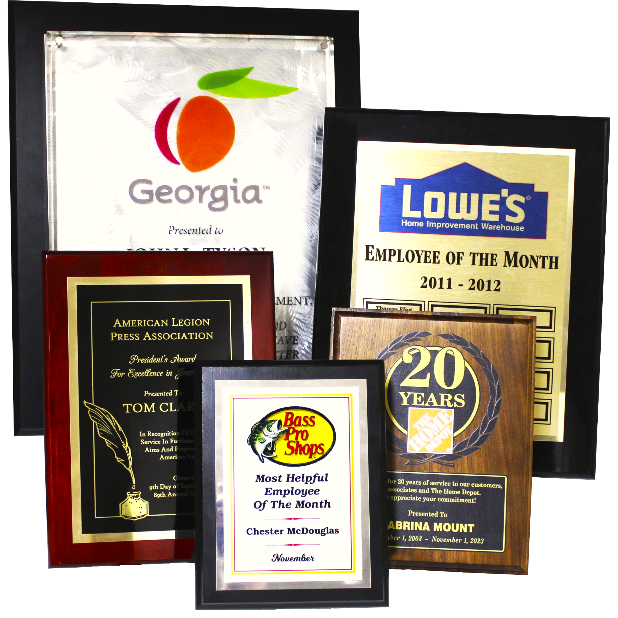 Celebrate achievements in style with our exquisite plaque awards from Specialty Engraving in Atlanta. Perfect for every occasion.