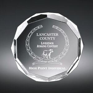 FACETED ACRYLIC OCTAGON