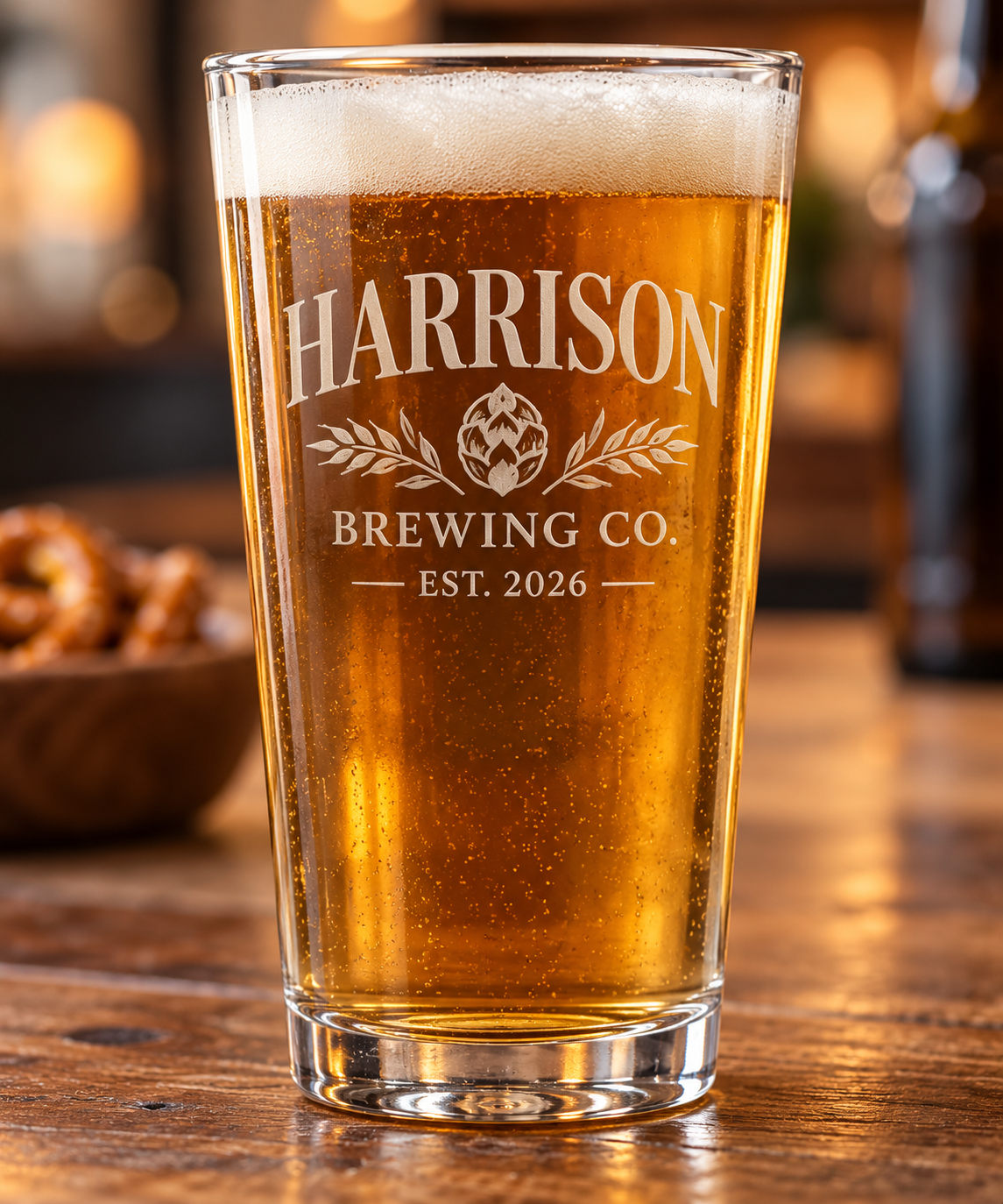 16 OZ. PERSONALIZED BEER PINT GLASS