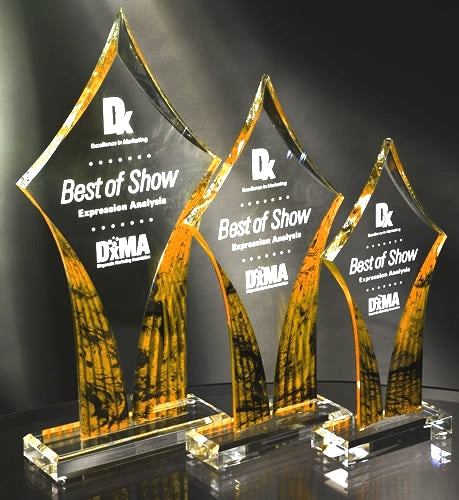 GOLD/CLEAR DIAMOND ACRYLIC TROPHY