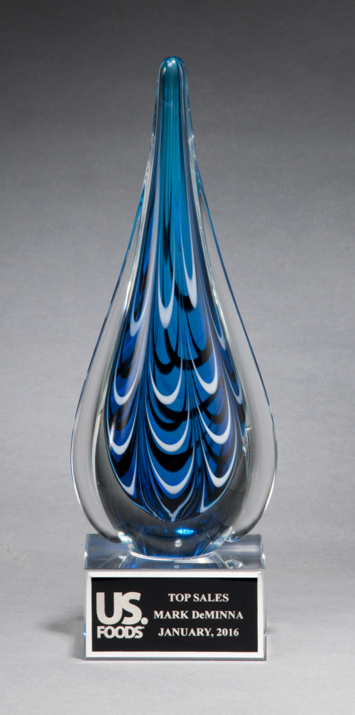 Art Glass Award | one of a kind with laser engraved personalization