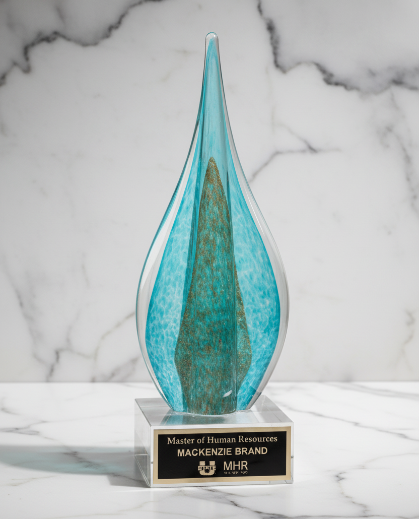 Flame Shaped Art Glass Award