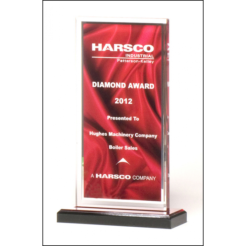 Draped Satin Pattern Acrylic Award