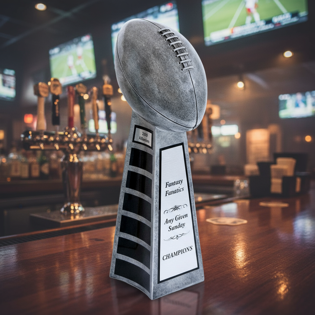 Silver Football Sport Tower w/o base