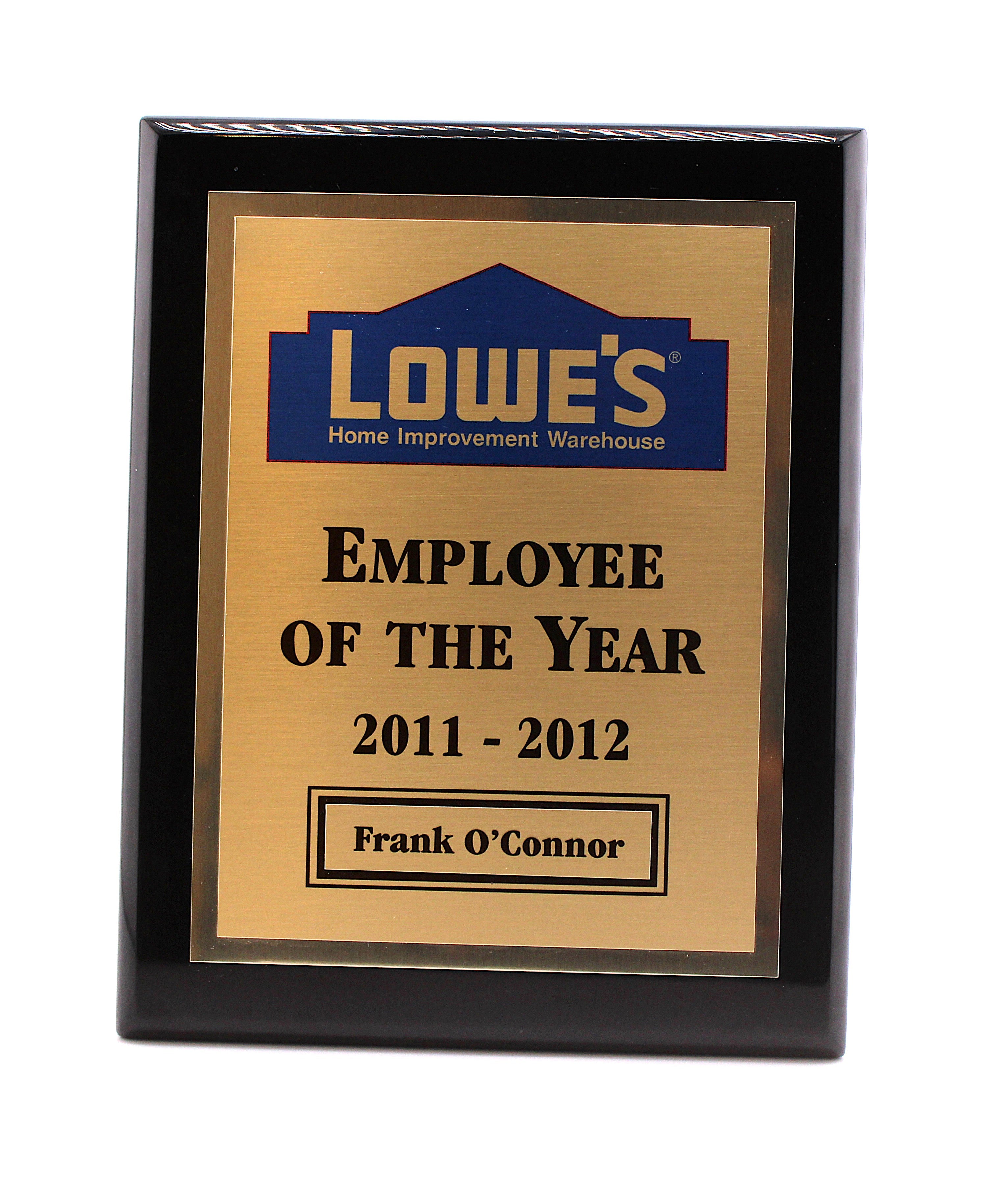 Premium Atlanta Custom Plaque/ gloss black with logo and text in full color