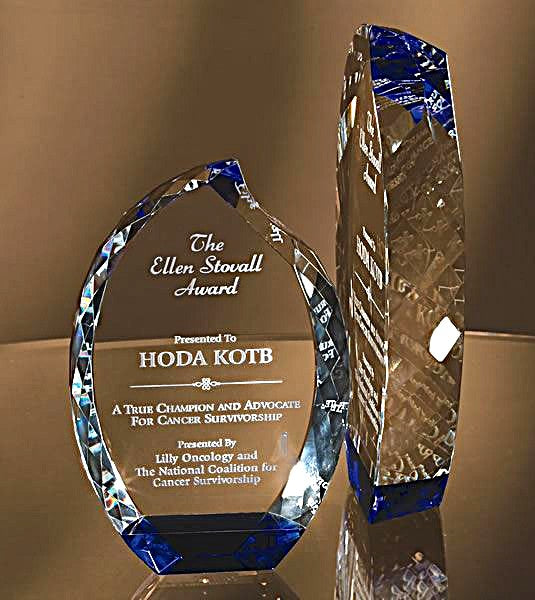 Elegant optic crystal freestanding faceted edges sandetched engraved face by specialty engraving atlanta.