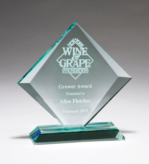 Diamond Series Thick Jade Glass Award