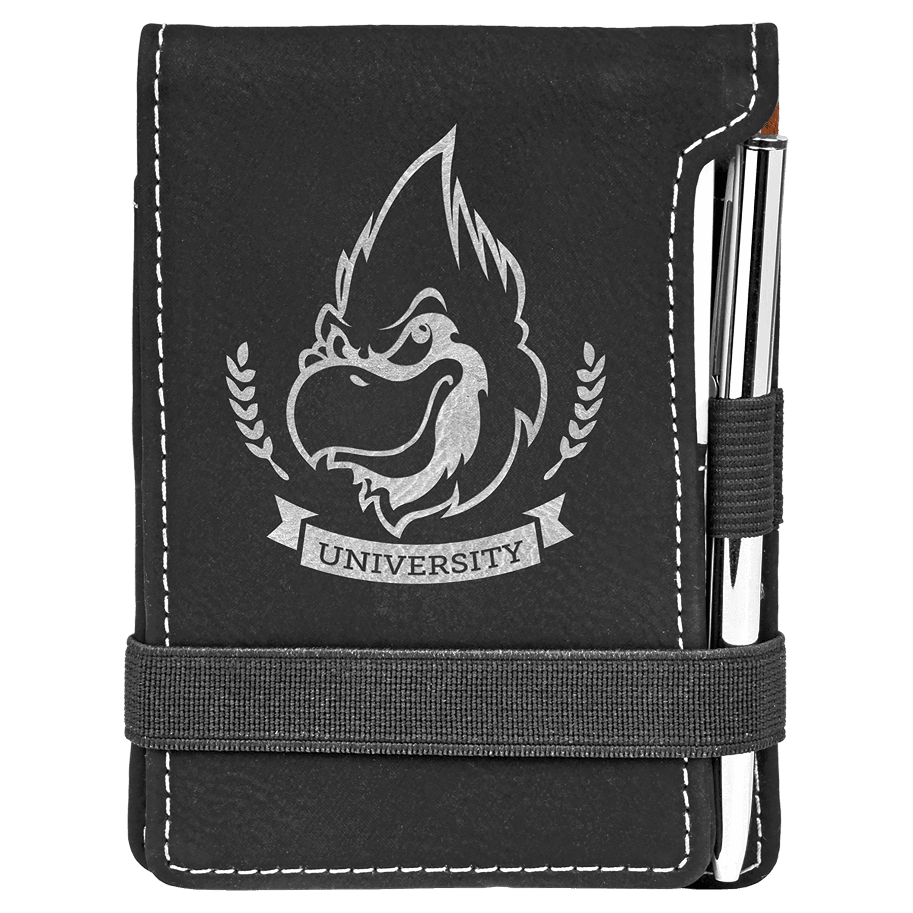 3 1/4" x 4 3/4" Laserable Leatherette Mini Notepad with Pen