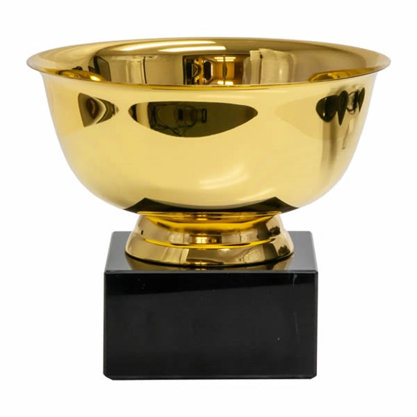 GOLD BOWL ON MARBLE BASE