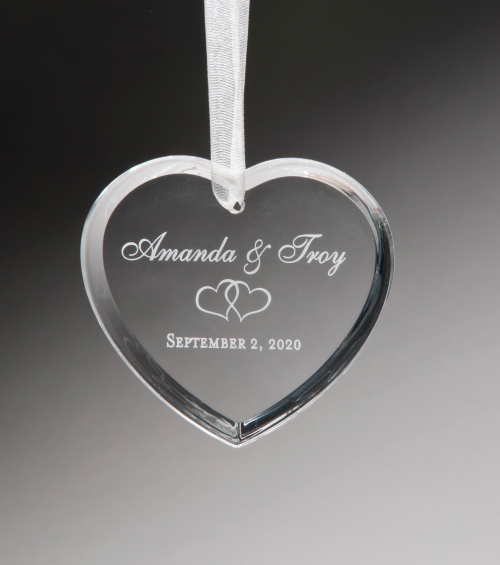 Heart Shaped Crystal Ornament