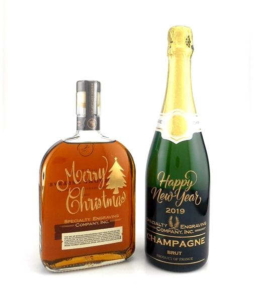 DEEP ETCH ENGRAVING|WINE AND SPIRITS BOTTLES