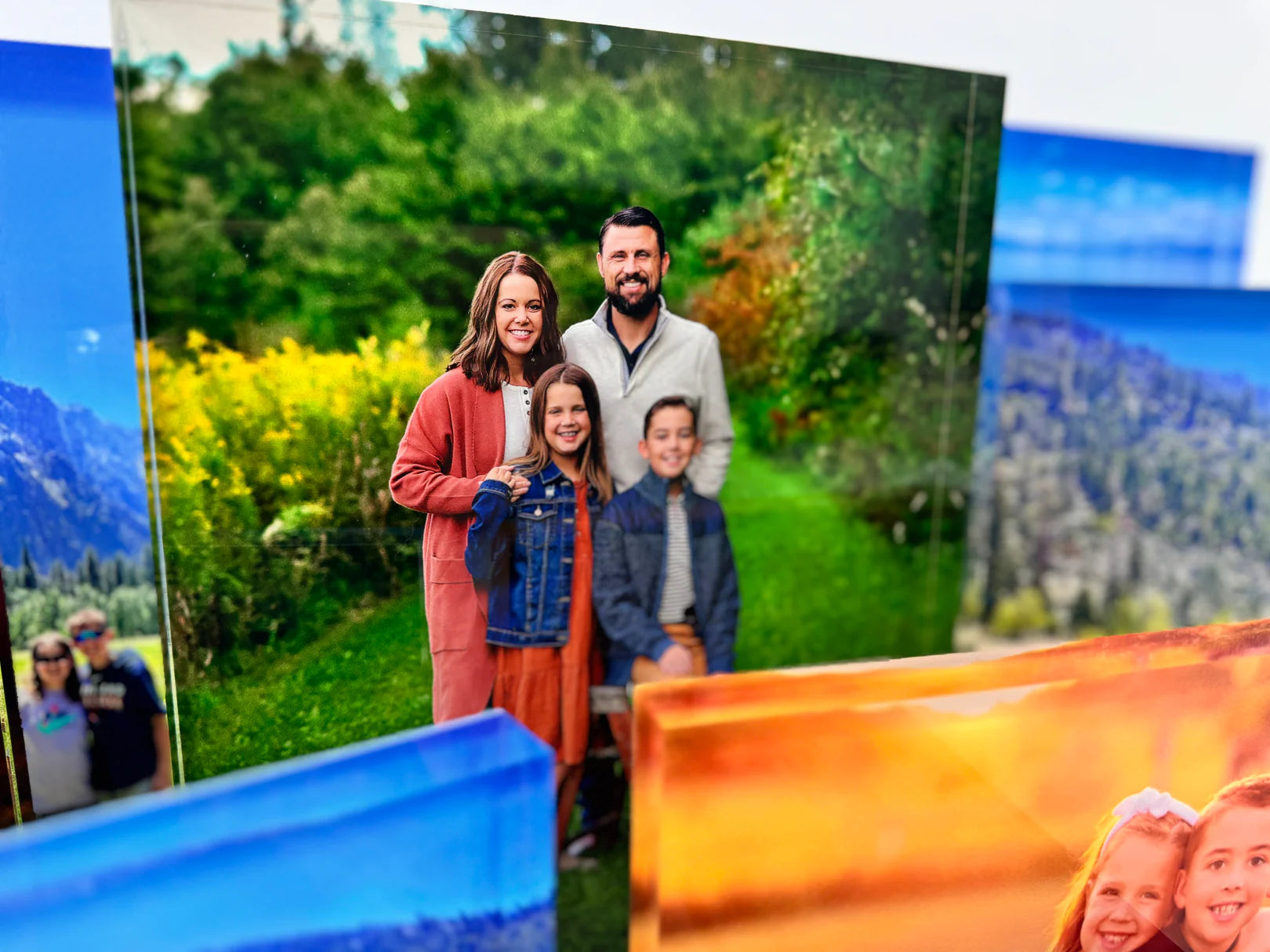 Decorator Photo Optic Acrylic Blocks / 3/4" Freestanding!