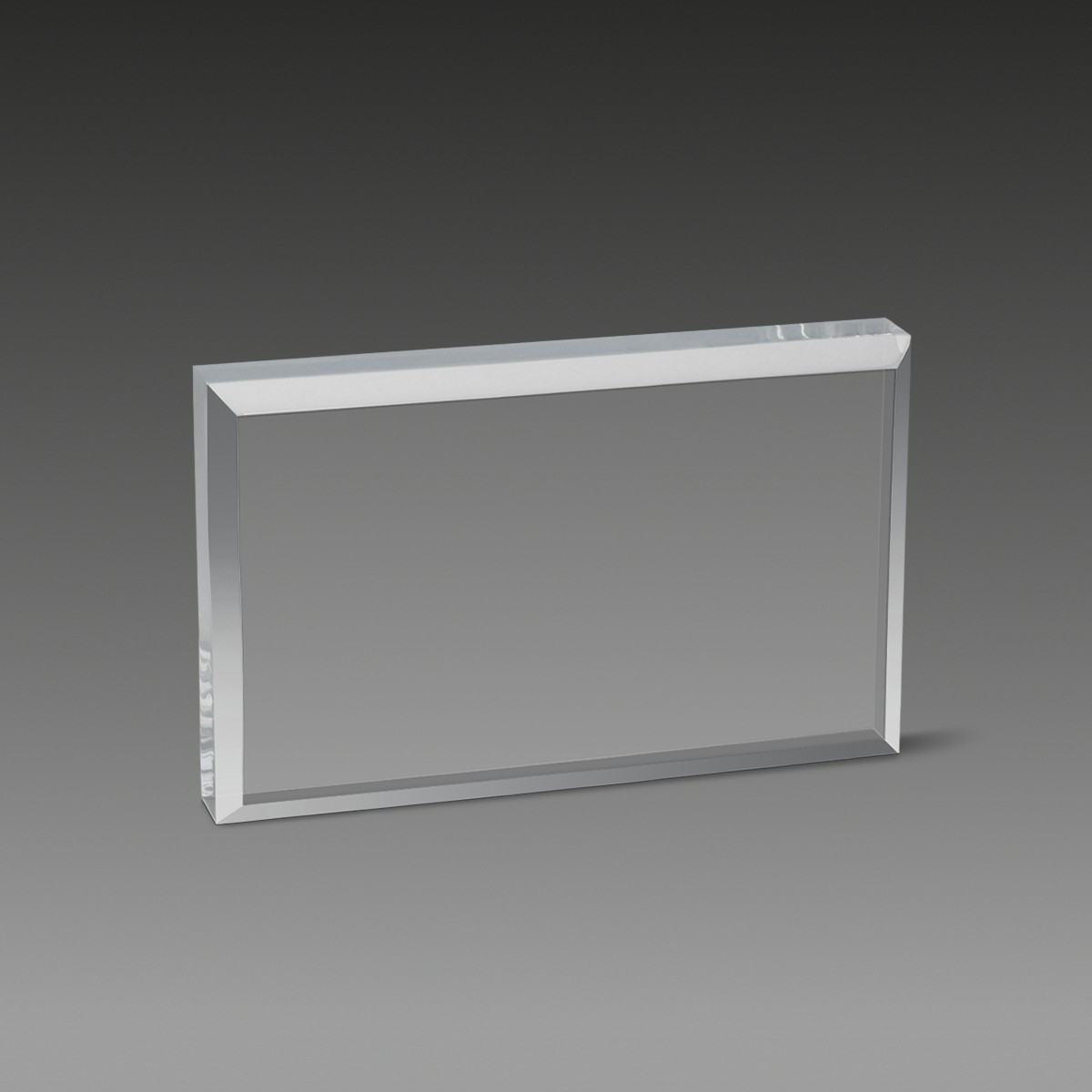 CLEAR BEVELED ACRYLIC PAPERWEIGHT