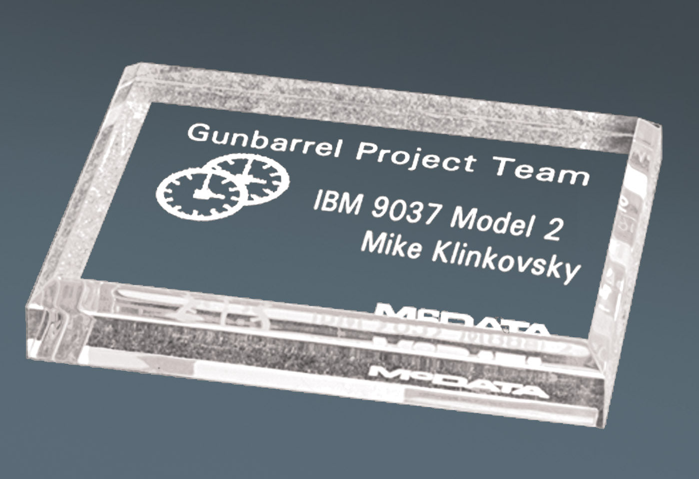 CLEAR BEVELED ACRYLIC PAPERWEIGHT