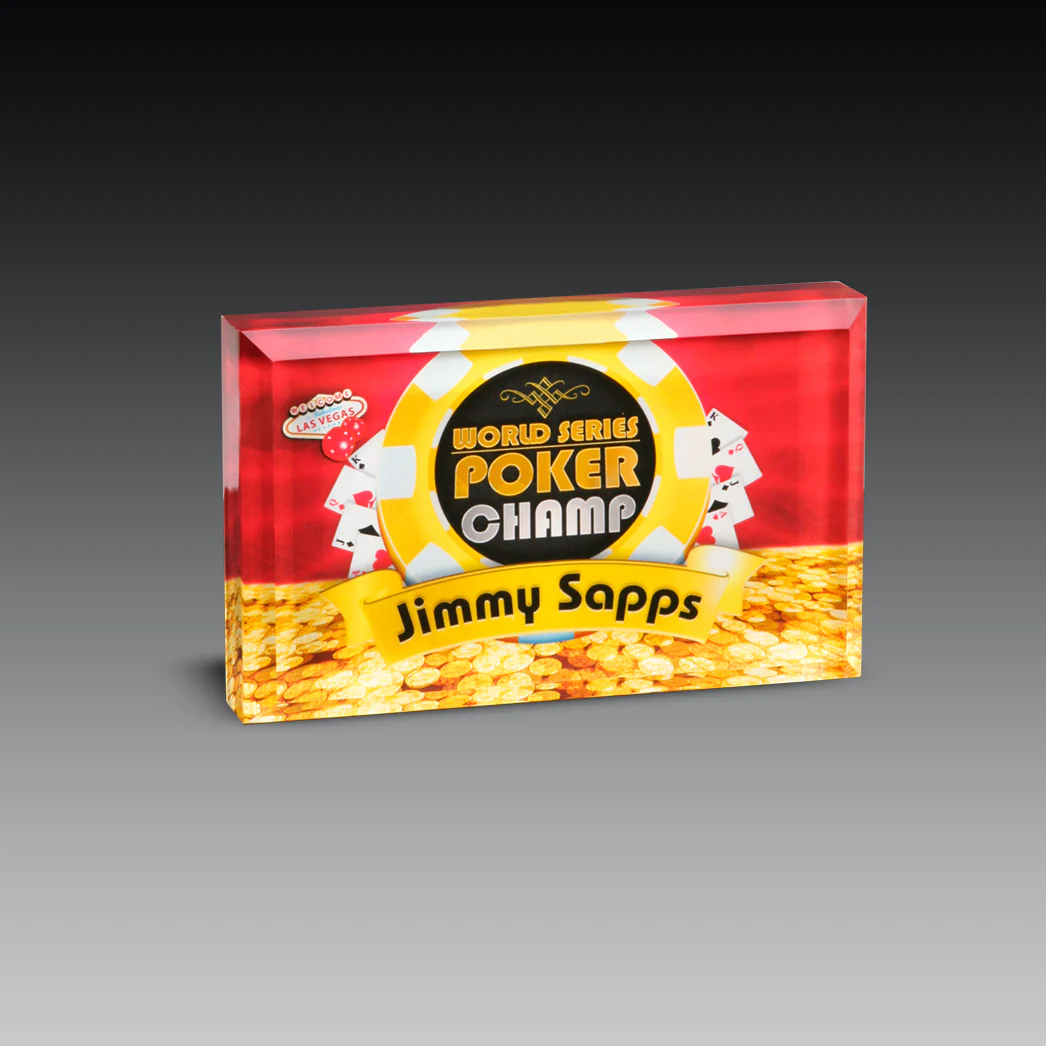 CLEAR BEVELED ACRYLIC PAPERWEIGHT