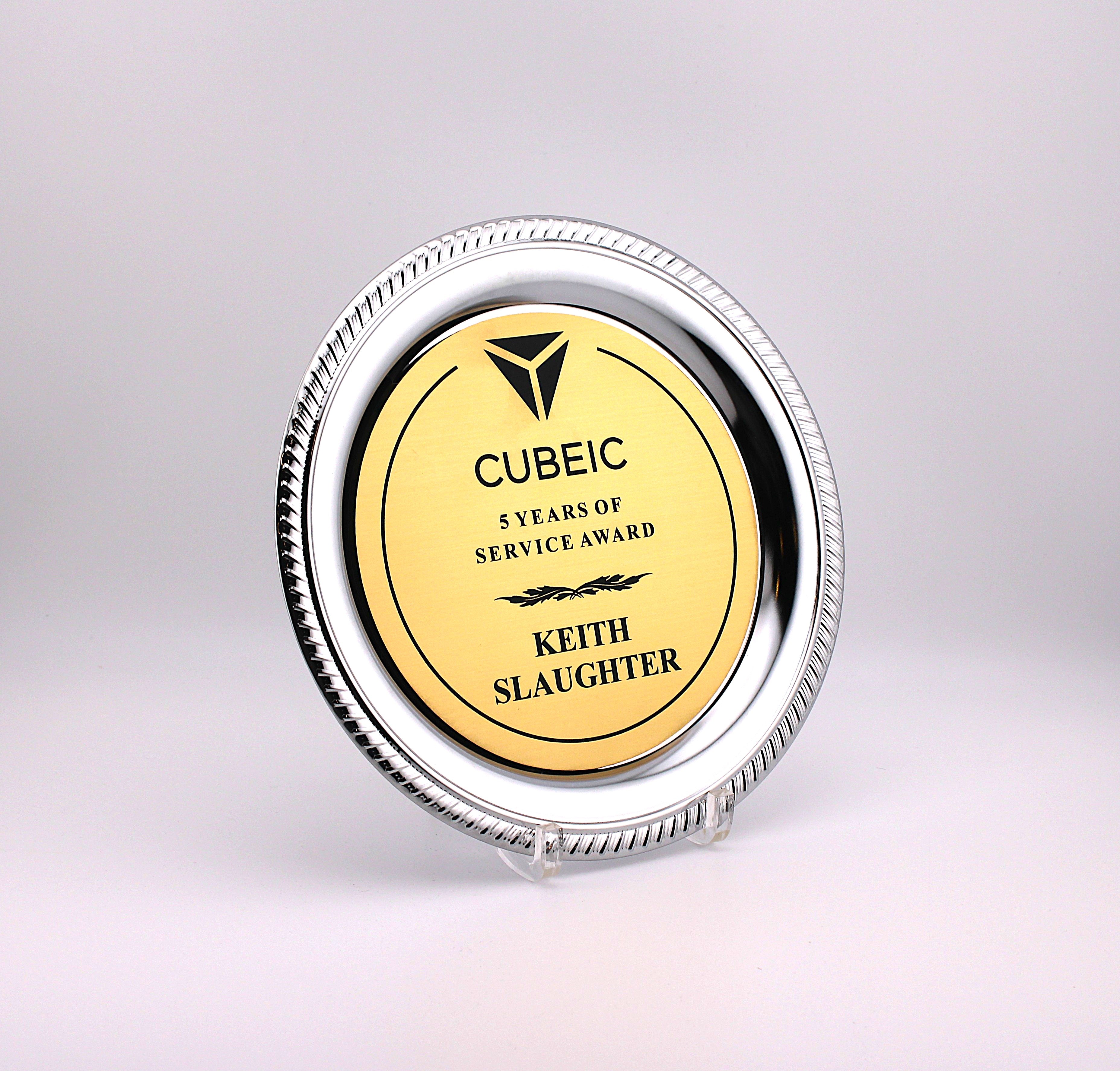 GOLD CHROME ROUND TRAYS