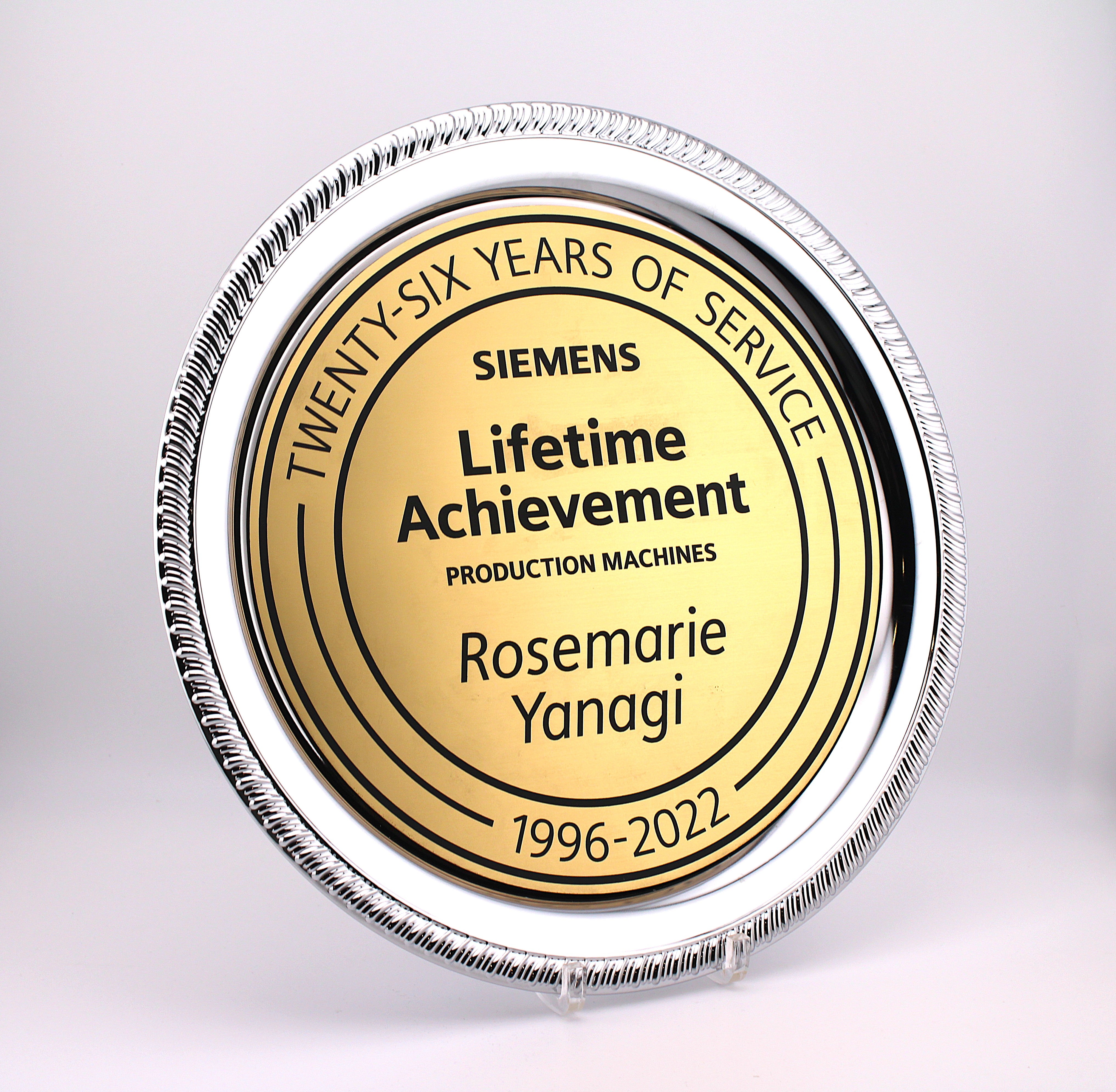 GOLD CHROME ROUND TRAYS