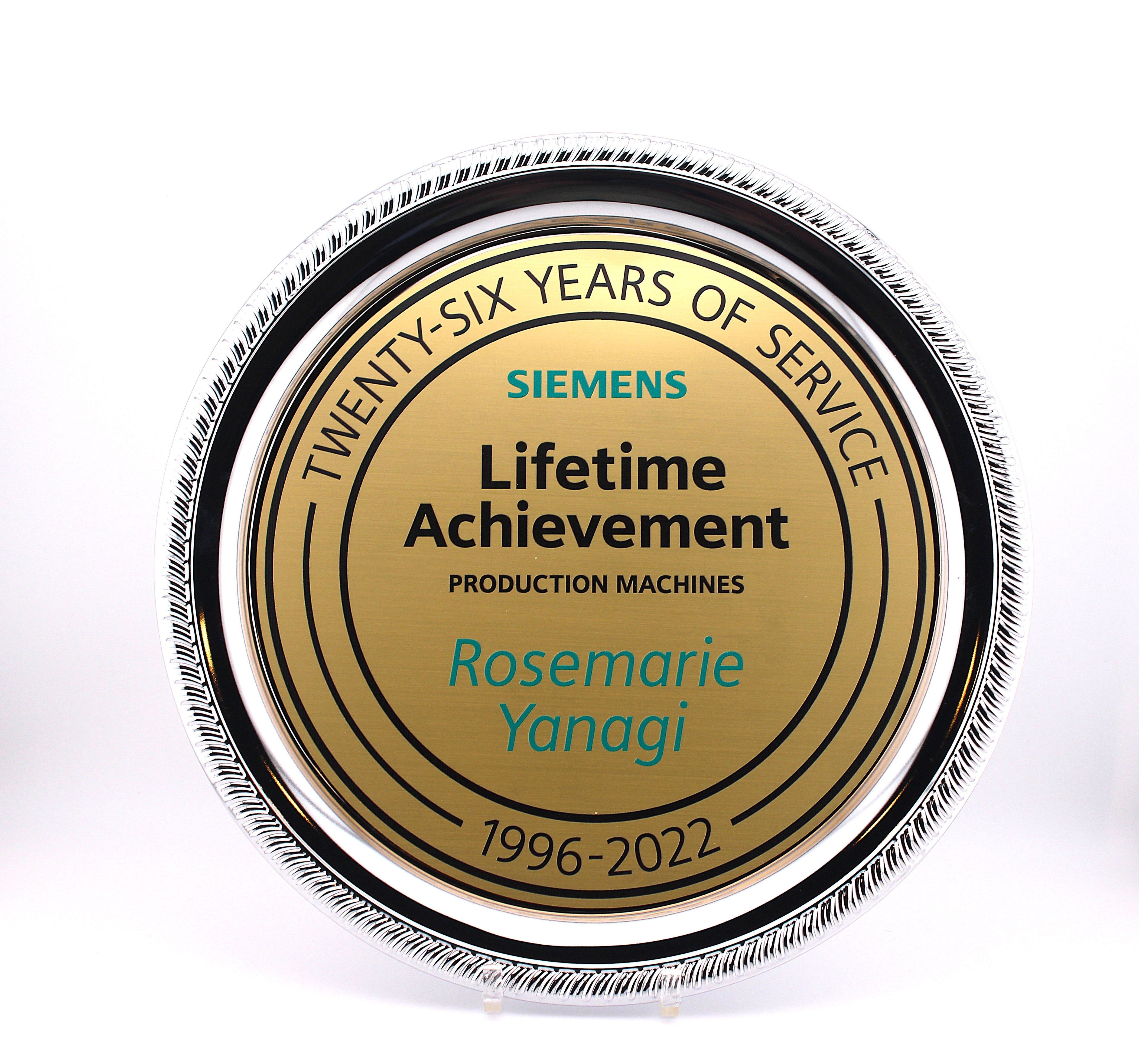 GOLD CHROME ROUND TRAYS