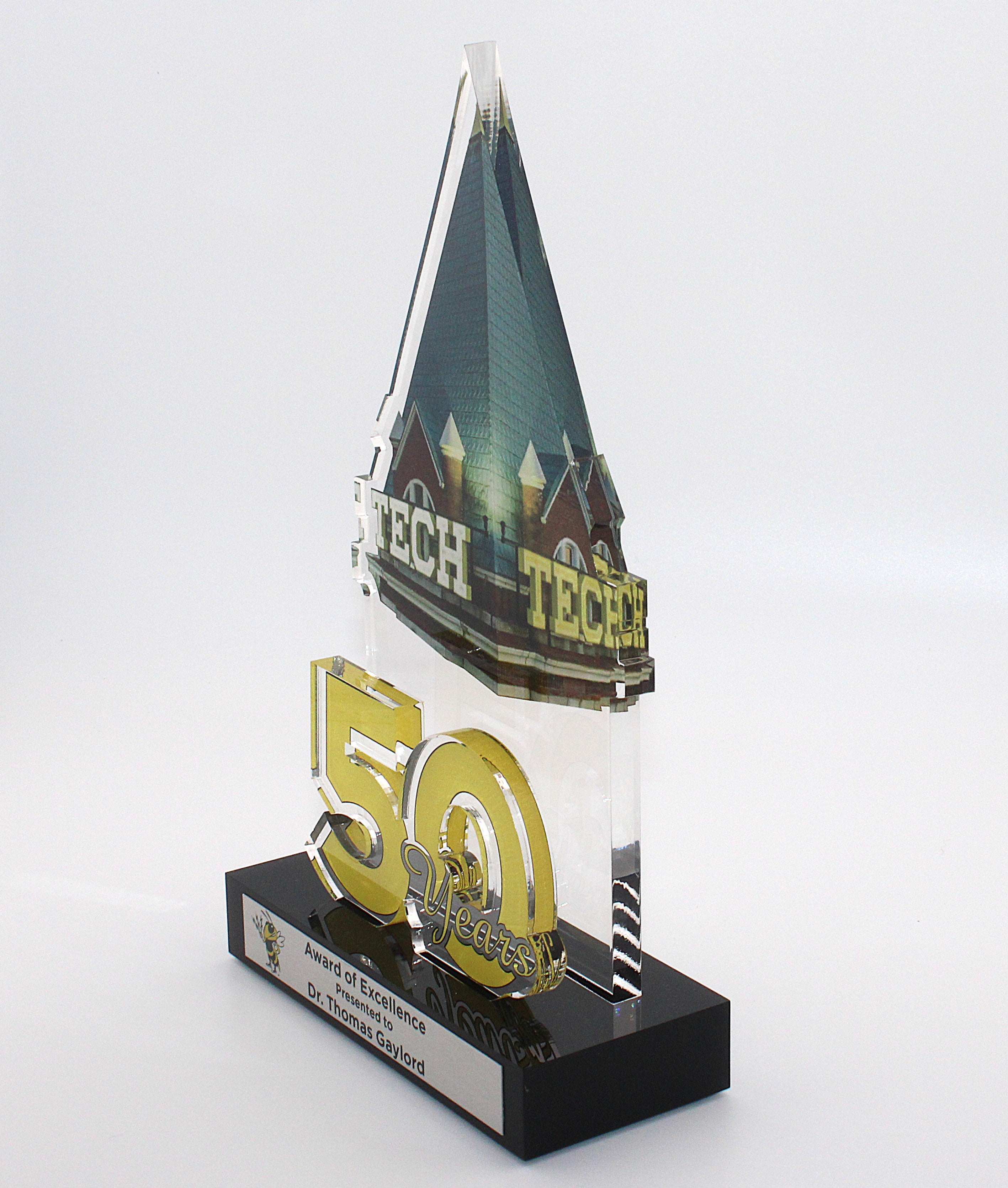 TECH 50 DIMESIONAL ANNIVERSARY/ 2 layer on base - Custom designed to your Specifications!
