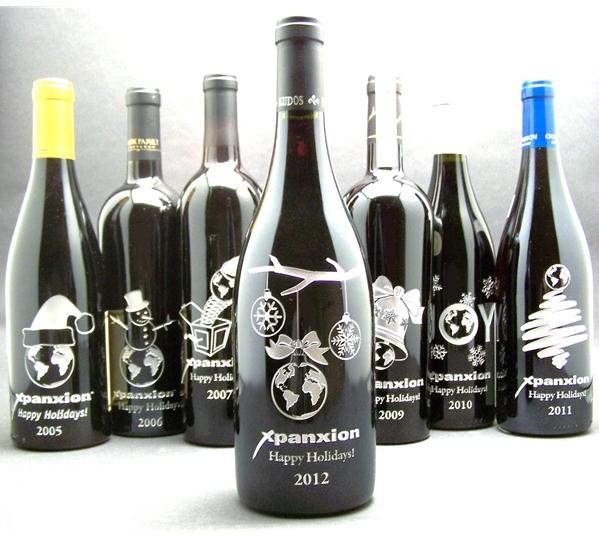 CUSTOM ETHCED AND COLOR FILLED CUSTOMER BOTTLES