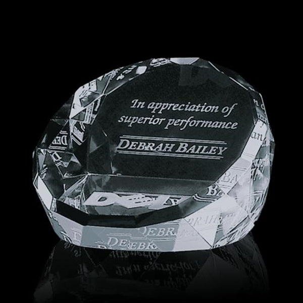 OPTIC CRYSTAL 90/45 PAPER WEIGHT