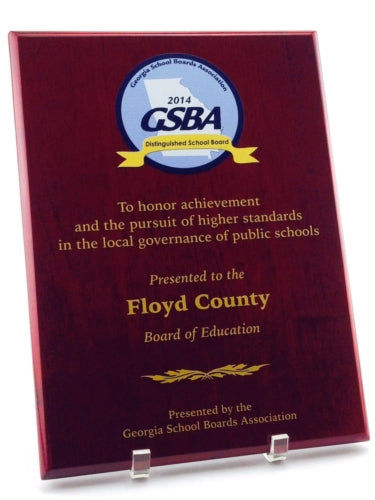 Rosewood Plaque with UV Color