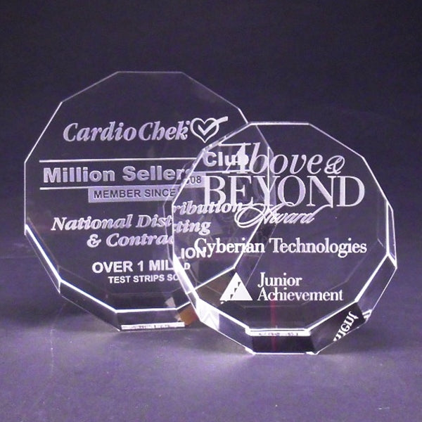 OPTIC CRYSTAL DODECAGON PAPER WEIGHT