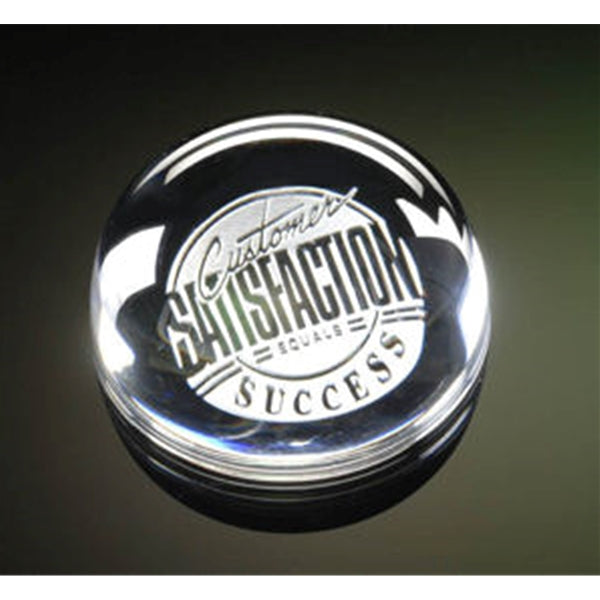 CRYSTAL DOME PAPERWEIGHT/MAGNIFIER | Specialty Engraving and Tropies Inc. Atlanta, Suwanee