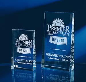 OPTIC CRYSTAL WEDGE | PREMIUM OPTIC CRYSTAL CUSTOM ENGRAVED AWARD