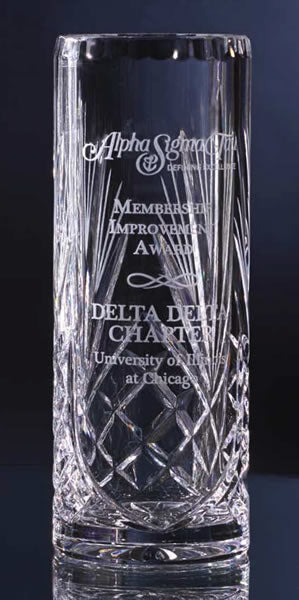 CRYSTAL CYLINDER VASE