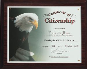 CERTIFICATE PLAQUE