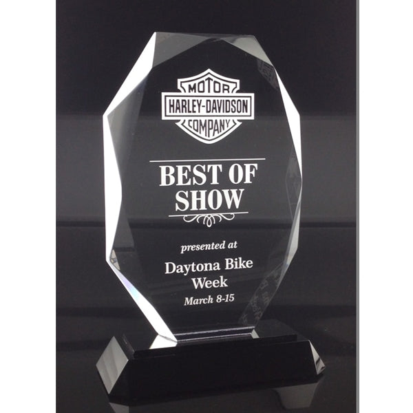 CLEAR LUCITE DIAMANTE AWARD | Faceted to catch the light like a diamonds sparkle