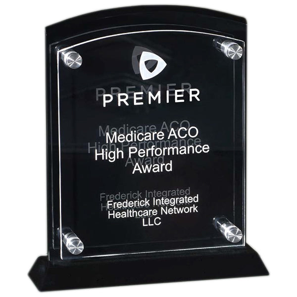 ARCH TOP STANDING BILLBOARD BLACK LUCITE