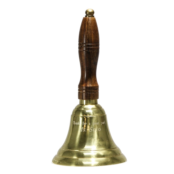 BRASS BELL WITH WOOD HANDLE
