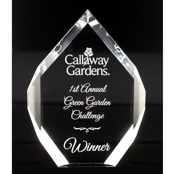 FREE-STANDING CLEAR LUCITE ROYAL DIAMOND | Perfect for special award  events