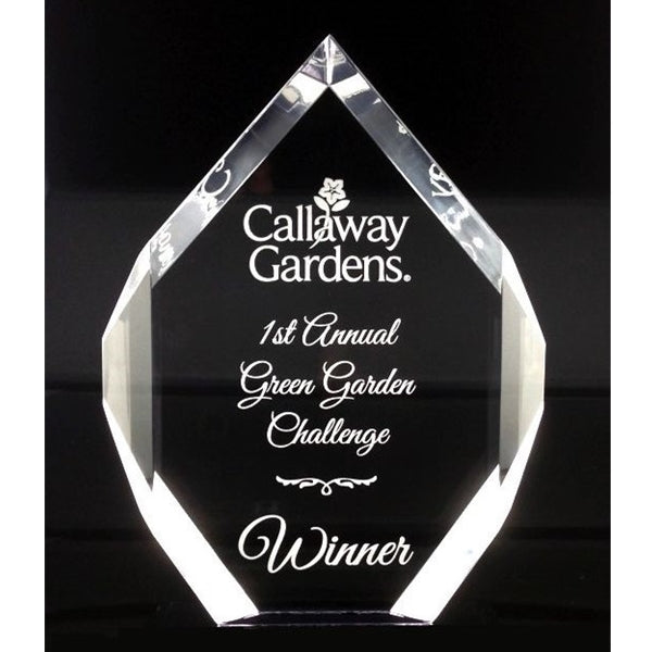 FREE-STANDING CLEAR LUCITE ROYAL DIAMOND | Perfect for special award events