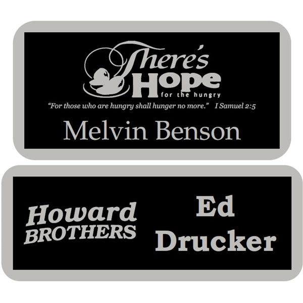 JEWELERS FINISH SILVER NAME BADGE