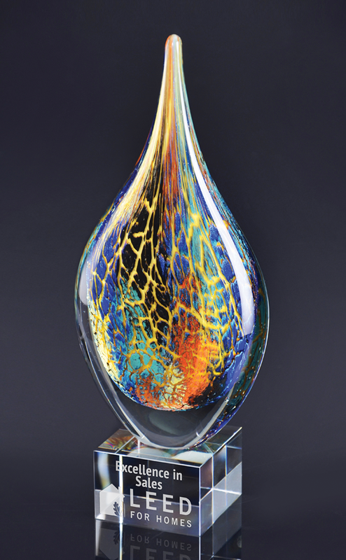 LYRA CUSTOM ETCHED ART GLASS AWARD| SPECIALTY ENGRAVING ATLANTA