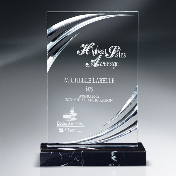NOUVEAU SERIES - ACRYLIC RECTANGLE | WOW THESE ARE GREAT TROPHY AWARDS FROM SPECIALTY ENGRAVING ATLANTA