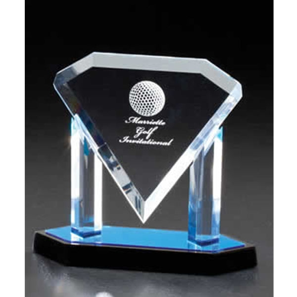 DIAMOND WITH BLACK AND BLUE BASE