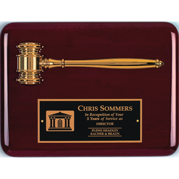 ROSEWOOD GAVEL PLAQUE