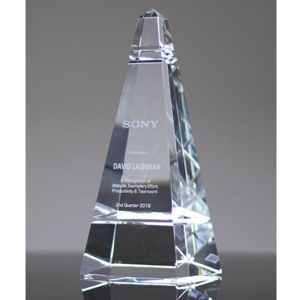 OPTIC CRYSTAL MASTER OBELISK | CRYSTAL AWARDS \ ACRYLIC AWARDS \ ART GLASS AWARDS \ TROPHY AWARDS