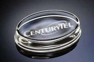 CRYSTAL OVAL PAPERWEIGHT perfect for corporate or appreciation gifts. Free Engraving