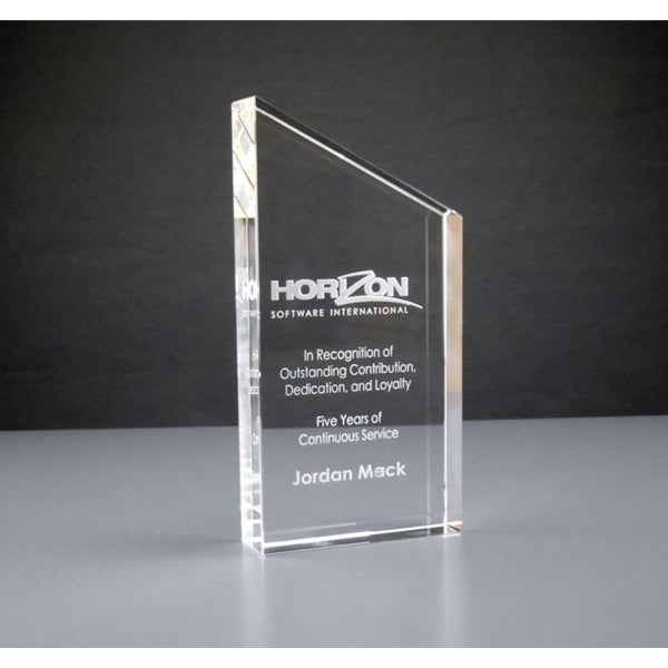 OPTIC CRYSTAL METROPOLITAN simple and elegant recognition award from Specialty Engraving