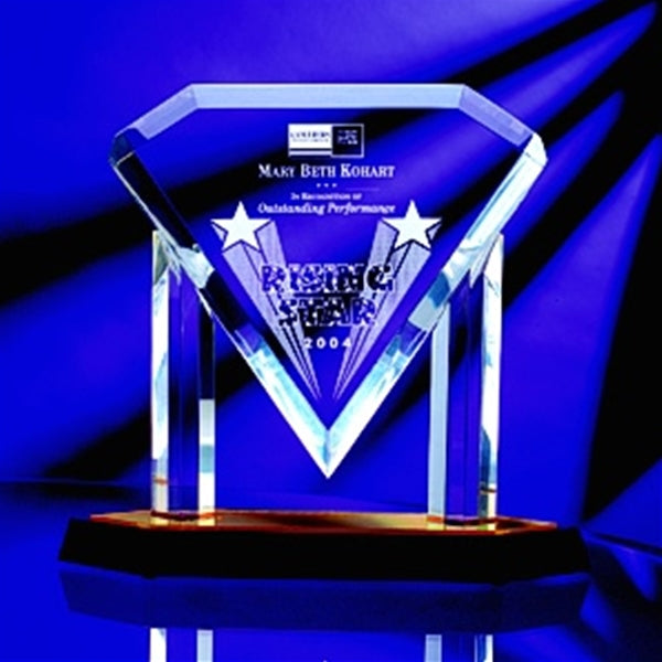 DIAMOND WITH BLACK & GOLD BASE