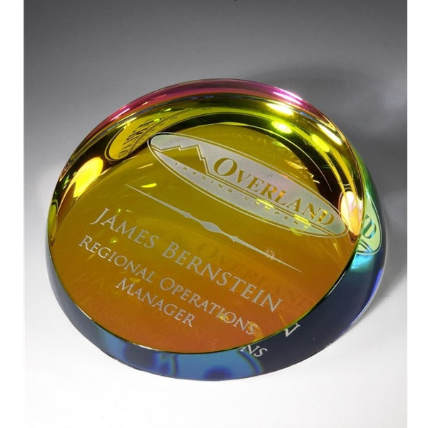 DICHROIC CRYSTAL PAPER WEIGHT