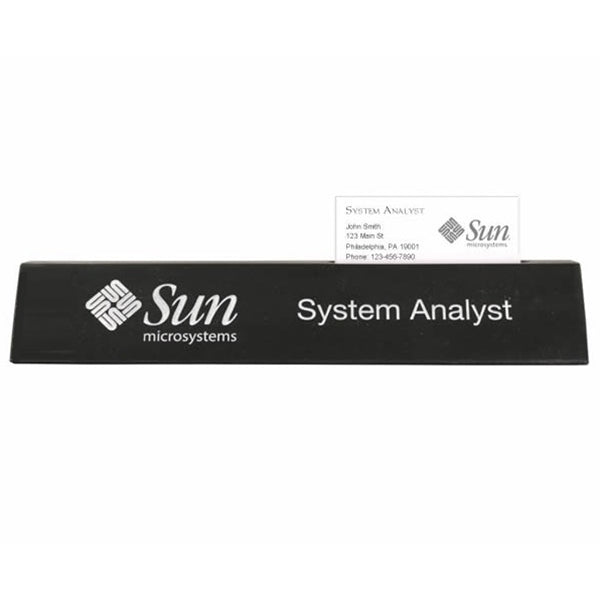 JET BLACK MARBLE DESK WEDGE 10.5"