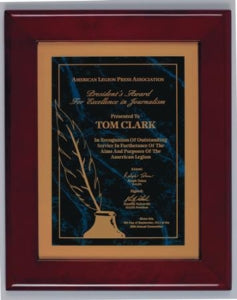 PIANO ROSEWOOD FRAME PLAQUE| SLEEK SOPHISTICATED AND ELEGANT |SPECIALTY ENGRAVING