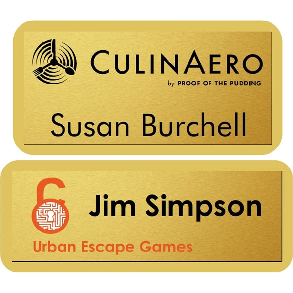 CLASSIC STYLE GOLD NAME BADGE